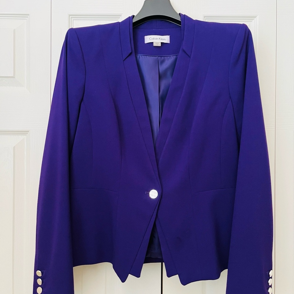 Calvin Klein Women's Purple Blazer